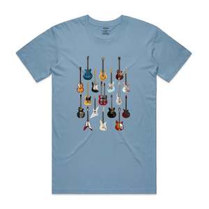 Famous Guitars - Men's T-Shirt - Mid Blue