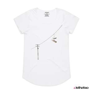 Sneakers Women's Scoop Neck Fashion T-Shirt - White