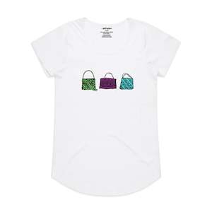 Kete Women's Scoop Neck Fashion T-Shirt - White