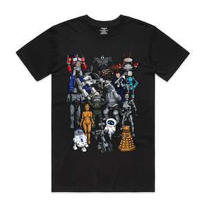 Robots Men's T-Shirt - Black