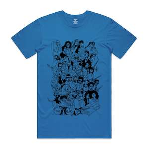 Tee Shirt Artwork By Joseph Qiu: Rock Stars 2 Men's T-Shirt - Bright Blue