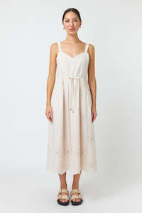 Sylvester Broderie Sundress - Chalk