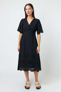 Sylvester Broderie Dress - Black