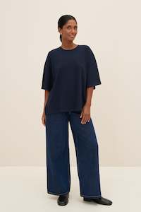 Clothing: Kowtow Parallel Tee - Navy