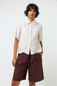 Sylvester Broderie Shirt - Chalk