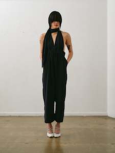 Clothing: Otsu Kaguya Overalls - Linen - Black