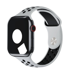 Summit White/Black Sport Band Active for Apple Watch