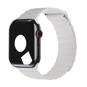 White Leather Loop for Apple Watch