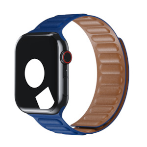 Klein Blue Leather Link for Apple Watch