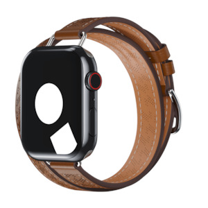 Fauve Diagonal Attelage Double Tour for Apple Watch