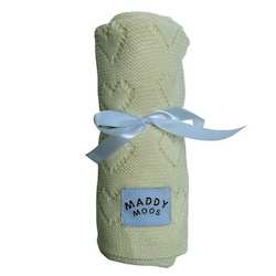 Maddy Moos Cotton Baby Blanket - Cream