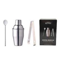 Cocktail Shaker and Bar 3pc Gift Set by Men's Republic