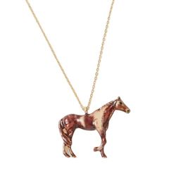 Gift: Enamel Farm Horse Long Necklace by Fable England