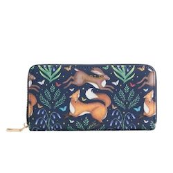 Gift: Large Purse Catherine Rowe Navy Fox Rabbit by Fable England