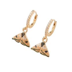 Gift: Enamel Moth Huggie Earrings by Fable England