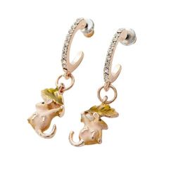 Gift: Enamel Dormouse Hoop Earrings by Fable England