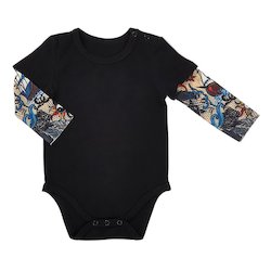 Tattoo Snapshirt (Black, 6-12 Months) by Stephan Baby