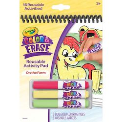 Colour and Erase Reusable Activity Pad On the Farm by Crayola