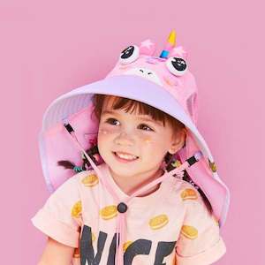 Lemonkid Unicorn Wide Brim Sun Hat for Toddlers – Extra Coverage