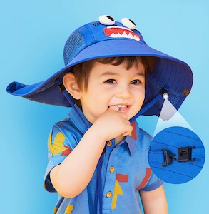 Gift: Lemonkid Shark Wide Brim Sun Hat for Toddlers – Extra Coverage