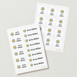 Smile Daisy Name Labels