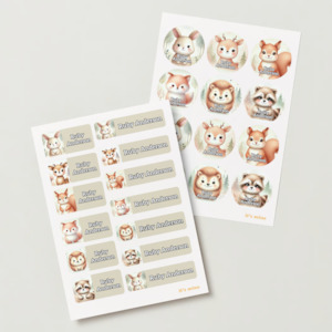 Woodland Animals Labels