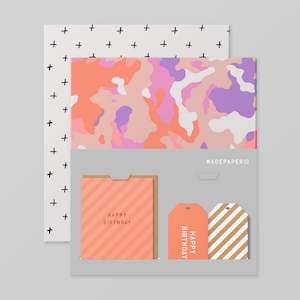 Wrap, Card + Gift Tag Set - Camo and Crosses