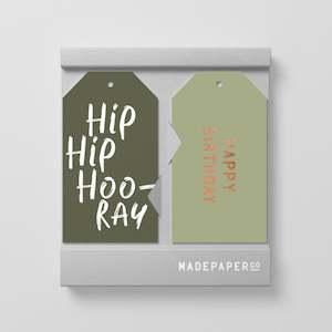 Books Stationery: Hip Hip Hoo-ray - Gift Tags 10pk