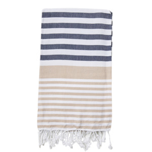 Sofia Turkish Towel Navy Sand