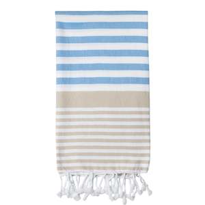 Sofia Turkish Towel Sky Blue Sand