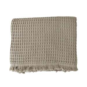 Waffle Turkish Throw Sage Grey