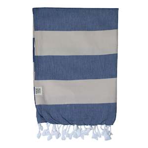 Santorini Towel Navy Sand