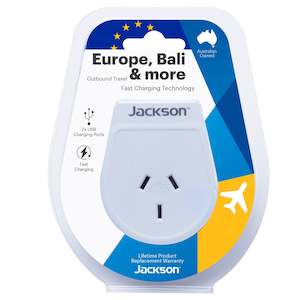 Outbound Slim USB-A Travel Adaptor - EU & Bali