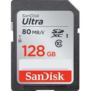 Data Storage: Sandisk Ultra Sdxc 128Gb C10 Uhs1 80Mb/S