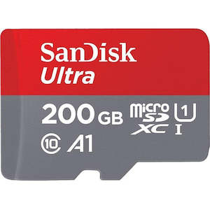 Data Storage: Sandisk Ultra Micro Sdxc 200Gb C10 Uhs-1 100Mb/S