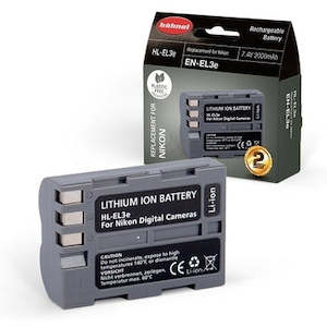 Camera Batteries: Hahnel EN-EL3e 2000mAh 7.4V Battery for Nikon