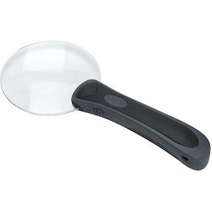 Led Magnifiers: Carson LED Lighted 2x Power RimFree Round Magnifier