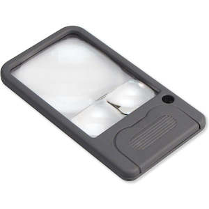 Carson Multi-Power 2.5x/4.5x/6x LED Lighted Pocket Magnifier