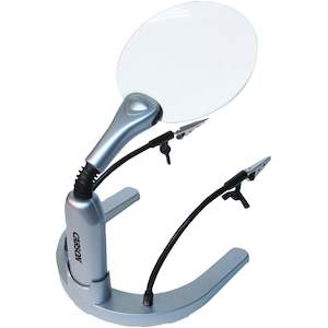 Led Magnifiers: Carson HelpingHands (Magnitouch Deluxe) 2x Soldering and Craft Magnifier