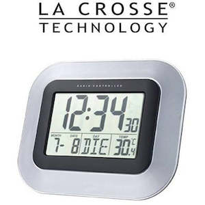 Weather Stations: La Crosse Wall Clock with Indoor Temperature