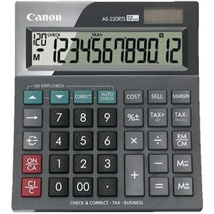 Calculators: Canon AS220RTS 12 Digit Large Business Desktop Calculator with Tax