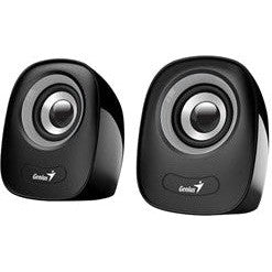 Genius SP-Q160 Black USB Powered Mini Speakers - Black/Grey