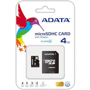 Adata: Adata Micro Sdhc 4Gb Class 4 W/ Adapter