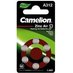 Camelion: Camelion A312 1.4V Zinc Air 6Pk Box10