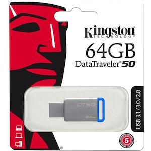 Kingston DataTraveler50 64GB - USB 3.0 Thumbdrive