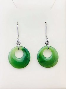 Jade Donut Earring 15mm