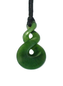 Jade Double Twist Pendant 25mm