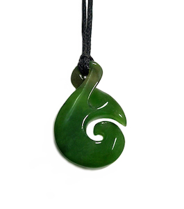 Fishhooks: Jade Single Twist Pendant 32mm