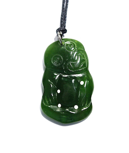 Jade Tiki Pendant 23mm