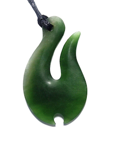 Jade Matt Hook Pendant 36mm